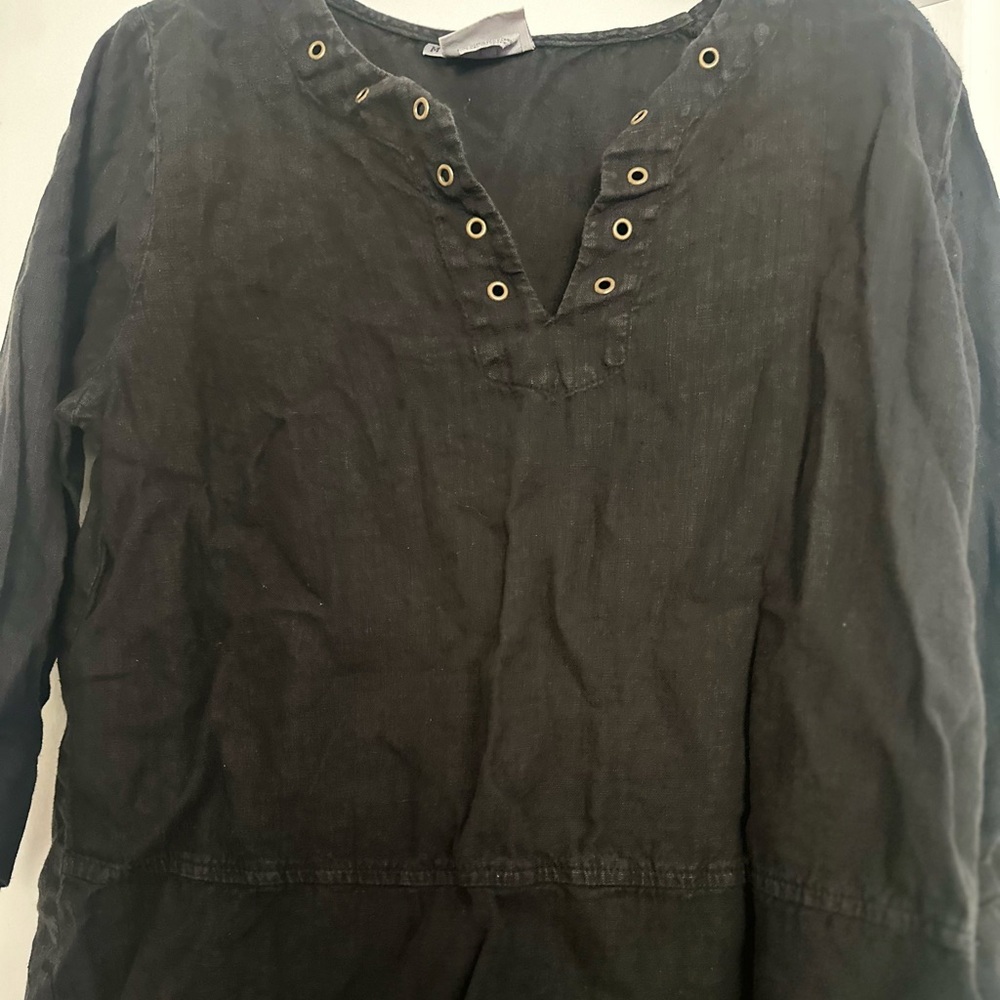 Women’s Black Linen Shirt